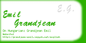 emil grandjean business card